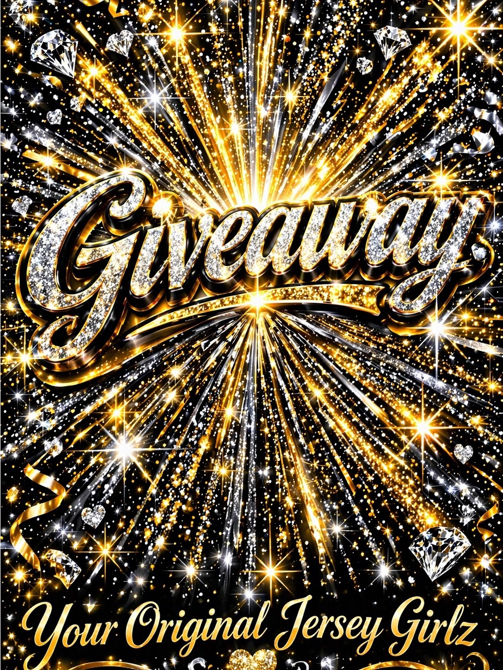 Giveaway Sparkle Graphic Poster - Gold & Silver